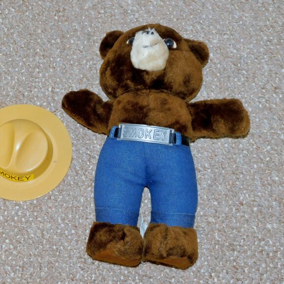 Vintage 1980 Dakin 13" Smokey Bear Plush Doll with Hat & Belt Buckle - Picture 3 of 12
